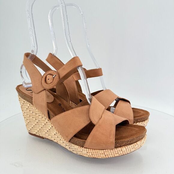 Sofft Womens Clarissa Wedge Ankle Strap Sandals Size 10 M Brown Leather - Picture 3 of 16